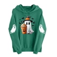 thumbnail image 5 of LEKWK Halloween Hoodies for Women Drawstring Ghost Pattern Cute Graphic Sweatshirts Fall Winter Long Sleeve Relaxed Fit Casual Funny Tops, 5 of 6