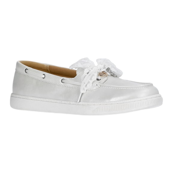 Weekend Academy Girls Lace Charm Boat Shoes