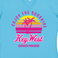 thumbnail image 4 of Inktastic Enjoy the Sunshine Key West Summer Paradise Women's V-Neck T-Shirt, 4 of 5