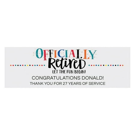 Fun Express Retirement Custom Banner