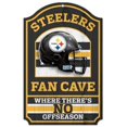 thumbnail image 1 of Pittsburgh Steelers Wood Sign - 11"x17" Fan Cave Design, 1 of 1