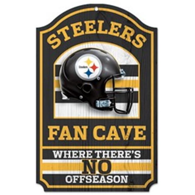 Pittsburgh Steelers Wood Sign - 11"x17" Fan Cave Design