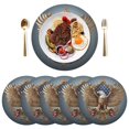 thumbnail image 5 of Ryvnso Eagle with Flag Round Plate Mats Dining Table Placemat Set of 4 for Holiday Decoration, 5 of 7