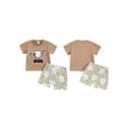 thumbnail image 2 of Little Boys Summer Clothes Outfits Sheep Embroidery 6 12 18 24 Months 2T 3T 4T Short Sleeve Round Neck T-Shirt with Elastic Waist Shorts Sets, 2 of 9