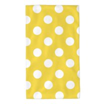 Bingfone Yellow And White Polka Dot Ultra Absorbent & Soft Hand Towels for Bath, Hand, Face, Gym and Spa-27.5x16in