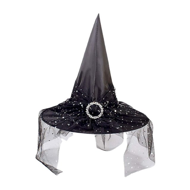 Sombrero de bruja de Halloween Sombrero puntiagudo de ala ancha espeluznante aterrador Halloween ER Sombrero de bruja