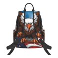 thumbnail image 2 of Naloa Cartoon Bald Eagle USA Print Lightweight DayBackpack Suitable for school, work, shopping, travel, etc., 2 of 5