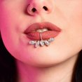 thumbnail image 2 of LLC Shiny Zircon Flower Lip Jewelry Set - Euro-American Style Fake Rings and Lip Studs, 2 of 5