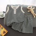 thumbnail image 4 of Gubotare Baby Girl Summer Clothes Toddler Baby Girl Clothes Summer Outfits Ruffle Sleeveless Shirt Kid Short Set for Girl 6 9 12 18 24 Months 2T 3T 4T 5T (Black,3-4 Years), 4 of 4