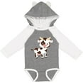 thumbnail image 3 of Inktastic Cute White Holstein Cow with Brown Spots Boys or Girls Long Sleeve Baby Bodysuit, 3 of 5