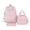 Pink, variant on 3-Piece Dot Bow Pattern Knapsack Set, Nylon Preppy Campus Bookbag with Lunch Tote & Pencil Pouch, Charm Decor Daypack for Outdoor Picnics, 15.35 Inch (White)