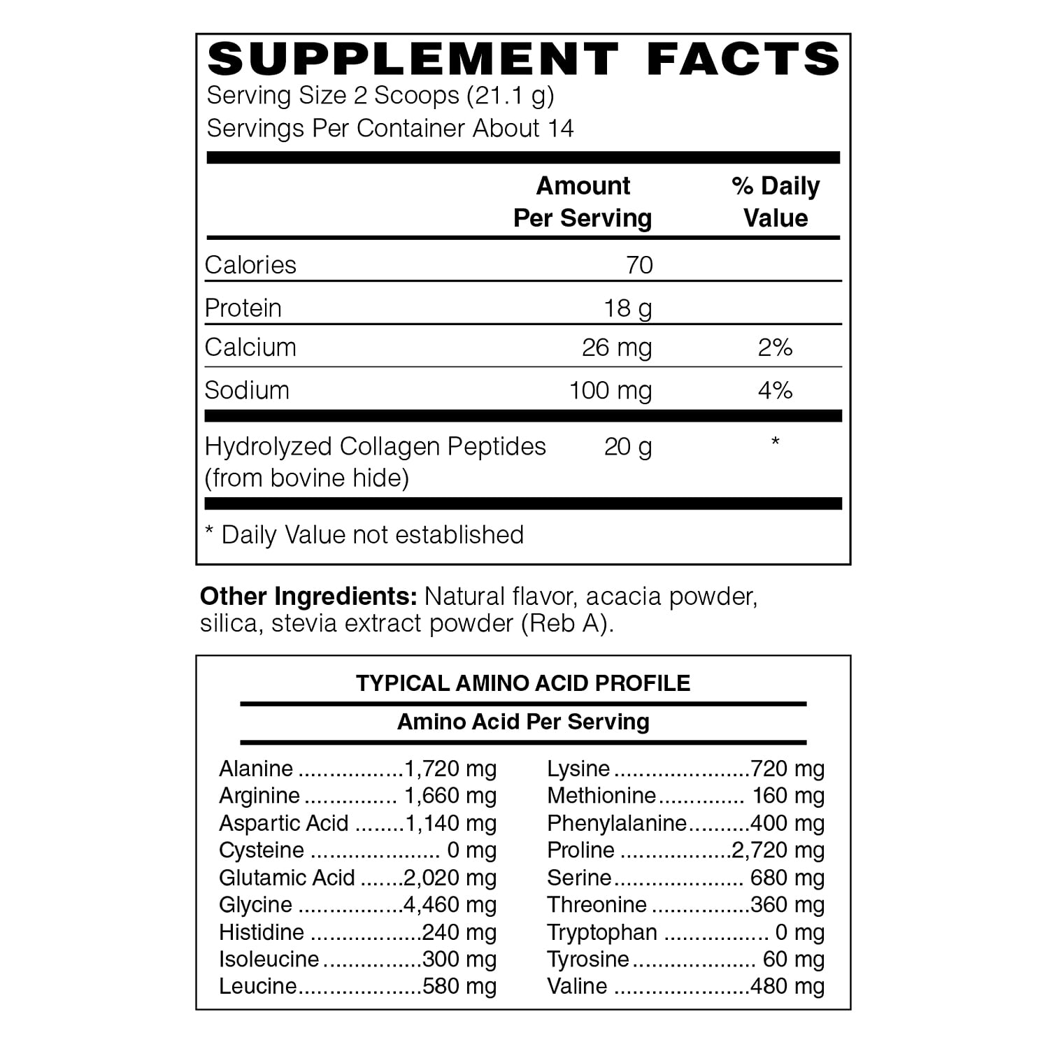 Holly Hill Health Foods Collagen Peptides, 20 Grams Type 1 & 3, Vanilla Flavor, 10.42 Ounce