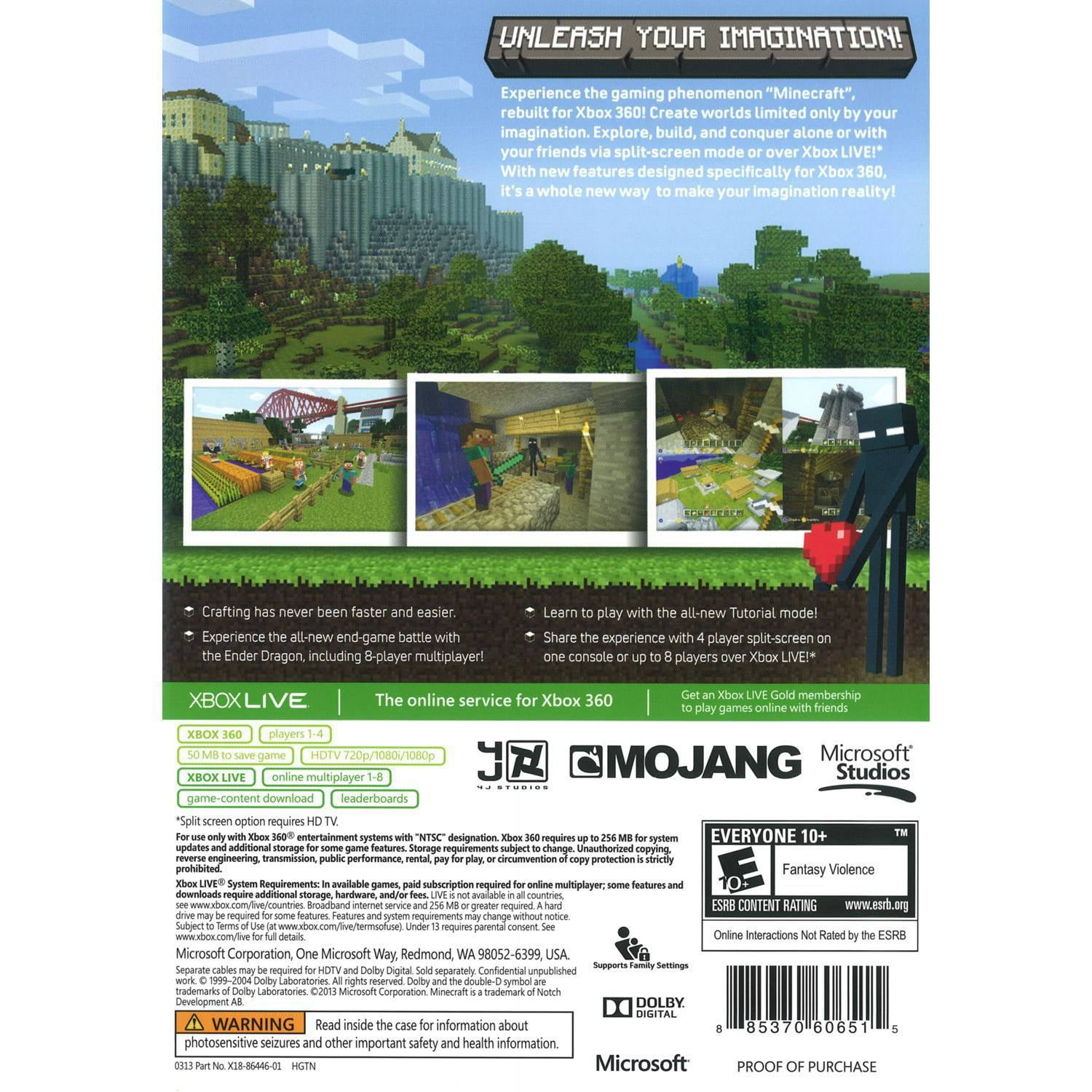 minecraft xbox 360 game