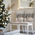 thumbnail image 3 of Merry Christmas Chair Covers Set of 8 Grey Snowman Squirrel Pine Tree Snowflake Chair Back Covers Stretch Removable Washable Slipcovers Protector for Dining Room Kitchen Party Decor, 3 of 5