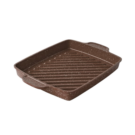 The Pioneer Woman Brown Speckle Cowboy Cast Aluminum Grill Pan, 10" x 12"