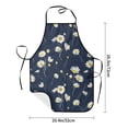 thumbnail image 4 of Naloa 1Pack Adjustable Bib Apron Waterdrop Resistant Cooking Kitchen Aprons for Women Men Chef, Daisies Flowers Print, 4 of 5