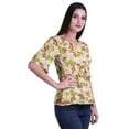 thumbnail image 3 of Moomaya Haut Col Rond Imprimé pour Femme Blouse à Manches Courtes Tunique Formelle Wear, 3 of 5