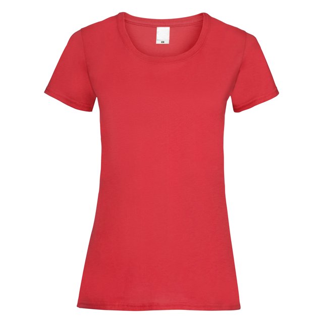 Camiseta casual de manga corta para mujer (Rojo brillante)