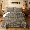 thumbnail image 2 of Manfei Minimalst Camouflage Twin Quilt Set, Old Fashion Camo Twin Coverlet Set, Urban Gray, 2pcs, 1 Bedspread and 1 Pillowcase, 2 of 7