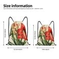 thumbnail image 2 of Kdxio Vibrant Amaryllis Flowers Print Drawstring Backpack Bag,Waterproof Draw String Back Sack, Gym Drawstring Bags Swim Bag For Unisex, 2 of 5
