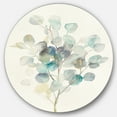 thumbnail image 1 of Designart 'feuilles d'Eucalyptus I' Art Mural Rond en Métal Style Ferme, 1 of 3