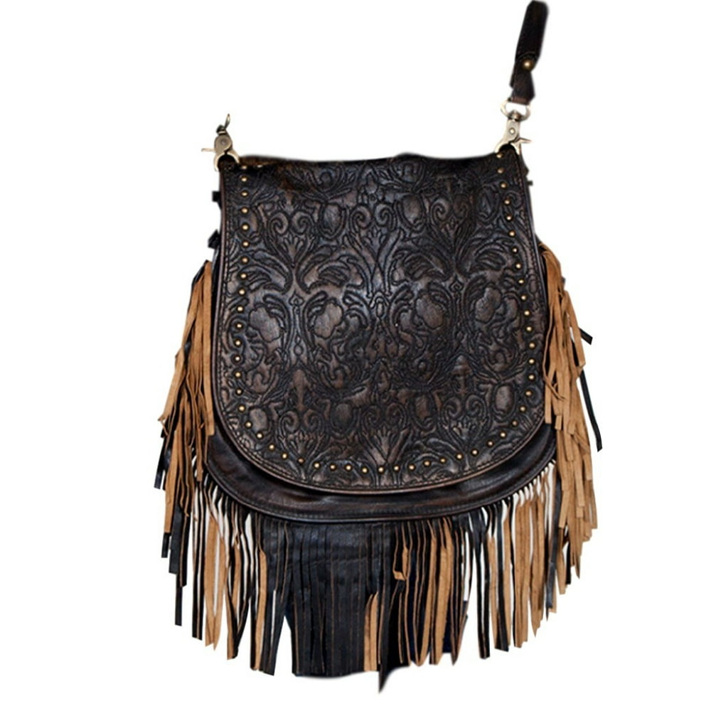 Scully Leather Scully Western Handbag Womens Cross Body Fringe