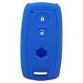 thumbnail image 2 of Dalazy Silicone Car Key Cover Remote Case Holder Button Scratchproof Protector Decoration for Accessory Replacement for SX42 Dark Blue, 2 of 6