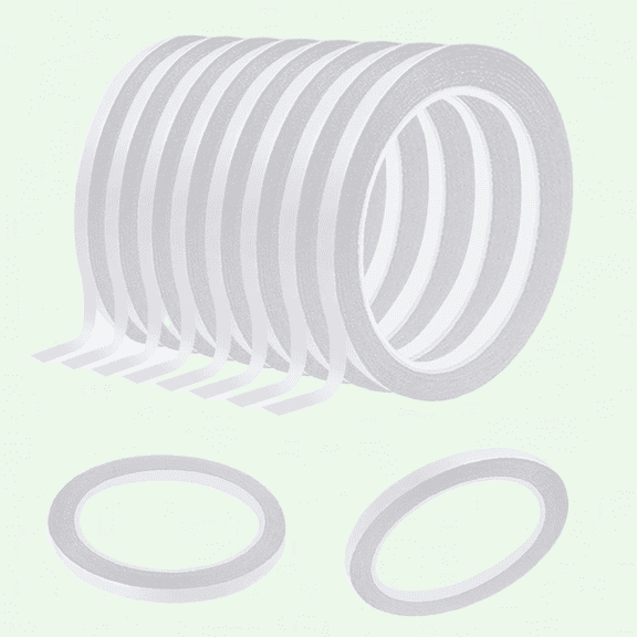 1/4 inch Double Sided Tape - Pack of 10 Rolls - Thin Adhesive Tape for Clothing, Arts, Crafts, Photography, Scrapbooking - Hand Tear - Paper Backing