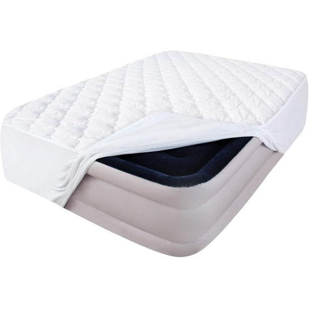 Moonsea Queen Air Mattress Pad Cover Thick Quilted Air Mattress Topper