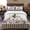 White, variant on Queen Size Duvet Cover 4 Piece Bedding Set Forest Deer Bear Hedgehog Bed Sheet Sets Soft Microfiber Comforter Cover with Flat Sheet 2 Pillow Shams