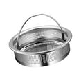 thumbnail image 3 of Colador de fregadero de cocina Filtro de alimentos de fácil limpieza Cesta de malla de acero inoxidable para fregadero Acero 304 altura 2cm, 3 of 9