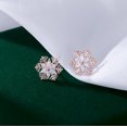 thumbnail image 4 of 925 Sterling Silver Christmas Snowflake Earrings Studs for Women Teens Small CZ Snowflake Studs Earrings Thanksgiving, 4 of 10