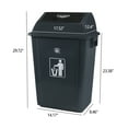 thumbnail image 2 of Sandmovie 18 Gallon Large Trash Can with Swing Lid, Outdoor Plastic Garbage Bins with Lids, 4 Packs, 2 of 8