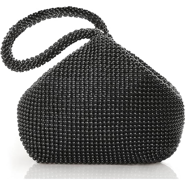 Jinsinto Women's Rhinestone Clutch Evening Bags Sparkly Glitter Triangle Purse for 1920s Party Prom Wedding