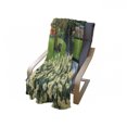thumbnail image 4 of Spring Soft Flannel Fleece Blanket, Flower Garden in Recreation Park with Fresh Grass Field and Pond Nature Scene, Cozy Plush for Indoor and Outdoor Use, 50" x 60", Green and Brown, by Ambesonne, 4 of 6