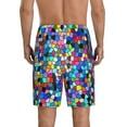 thumbnail image 3 of Daiia Colorful Tie Dye Stained Glass 2 Mens Woven Stretch Pajama Short,Short Pajama Pants-4X-Large, 3 of 9