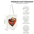 thumbnail image 3 of COMIO Happy Valentines Day Canvas Tote Bags for Women Heart Graphic Shoulder Bag Reusable Shopping Bag Valentine Gift, 3 of 5