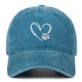 thumbnail image 3 of WMNTST Unisex Baseball Caps Washed Cap Heart Embroidery Curved Brim Outdoor Everyday Adjustable Hats, 3 of 3