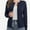 Navy blue, variant on Women's Crew Neck Button Down Long Sleeve Cardigan for Women Classic Soft Ladies Cardigan Sweater Coat