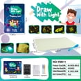 thumbnail image 1 of B Childrens Fluorescent Doodle Board With Stencils And Pen For Glow In Dark Art Creative Learning Toy Gift For Age 3 Plus Plastic, 1 of 2