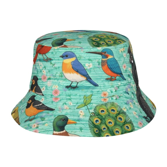 Bird Collection Fisherman's Hat Lightweight and Breathable Sun Hat Suitable for Both Men and Women