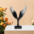 thumbnail image 4 of Tongina Abstract Sculpture Wing Statue Minimalist Collectible Figurines Spreading Wing Figurine for Office Bookshelf Home Porch Decor Gray, 4 of 6