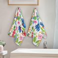 thumbnail image 3 of Summer Tropical Birds Kitchen Hand Towels 2 PCS, Jungle Palm Leaves Fingertip Bath Towels Ultra Soft and Highly Absorbent, Decorative Face Towels Dish Washcloths, 28.3"x14.4", 3 of 4