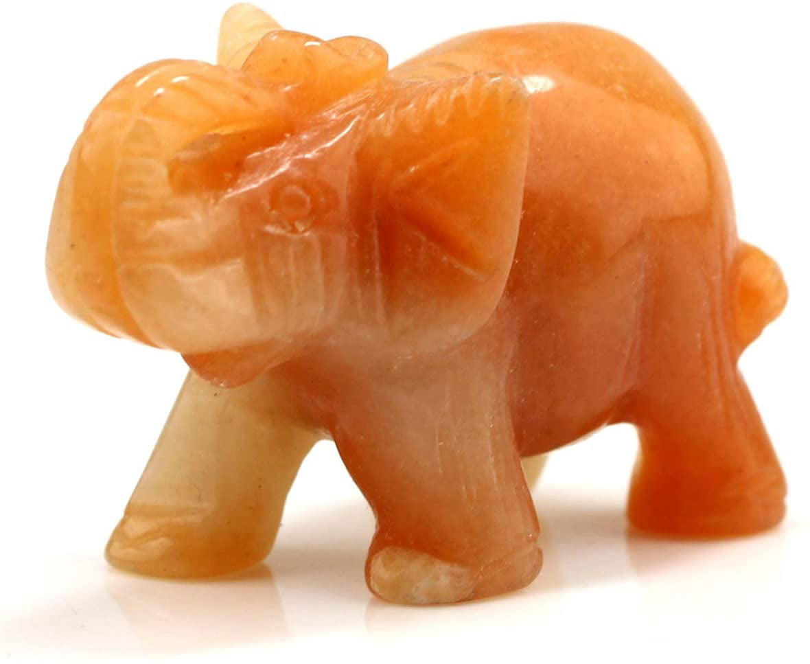 Crystal World Cut Glass Sitting Elephant Figurine Miniature Sculpture Gift 