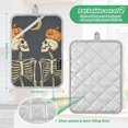 thumbnail image 6 of Yayeee Pot Holders Kitchen Heat Resistant with Pocket 7"x9.8" Cotton Oven Cooking Hot Pads, Halloween Skeletons, 6 of 7
