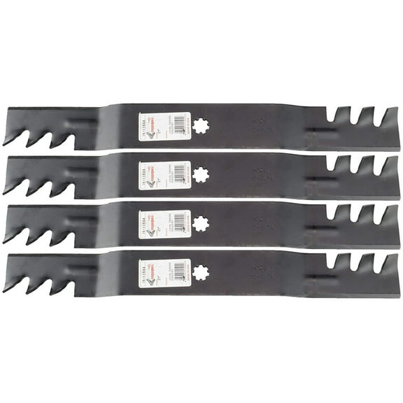 4 Pack 11594 Copperhead Mulching Blades Compatible With John Deere AM137328, AM141033, GX22151, GY20850