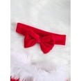 thumbnail image 5 of 2Pcs Newborn Baby Girl Christmas Clothes Long Sleeve Belted Romper Dress + Headband, 5 of 9