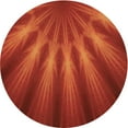 thumbnail image 1 of Ahgly Company Indoor Round Patterned Orange Red Orange Area Rugs, 6' Round, 1 of 6