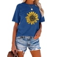 thumbnail image 3 of XCHQRTI Sunflower Shirt Graphic Tees Women Tshirts Short Sleeve Tops Crew Neck Ladies Patriotic Tee Clothes, 3 of 9