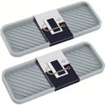 thumbnail image 1 of Bandeja organizadora para fregadero de cocina, soporte para esponja para encimera de baño, esponja de silicona, jabón gris, 2 piezas, 1 of 4
